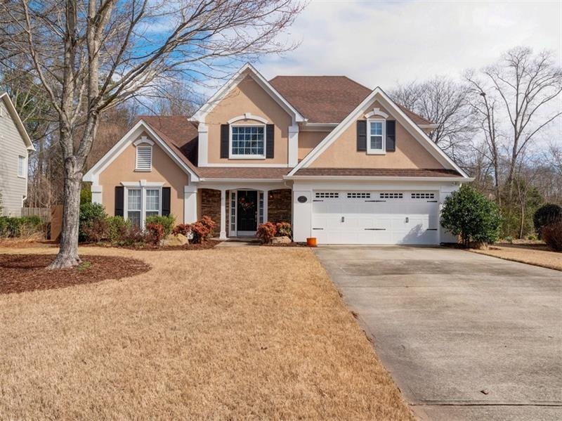Front View of Home, Nicely Landscaped With Long Dr