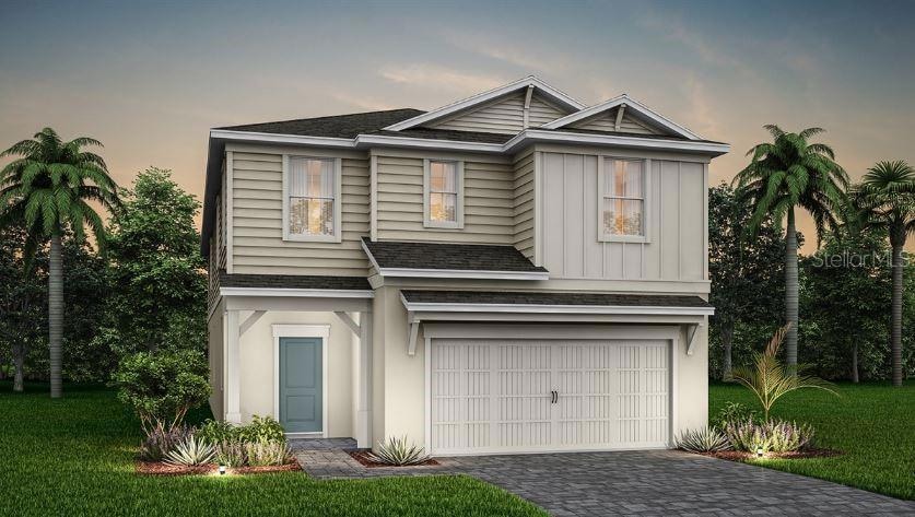 Exterior Design. Artistic rendering for this new construction home. Pictures are for illustrative purposes only. Elevations, colors and options may vary.