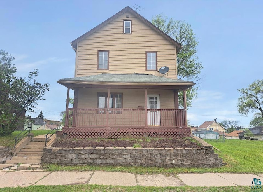 View of front of home with a porch
