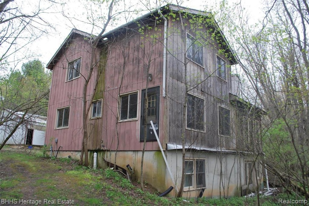 Rear corner of structure
