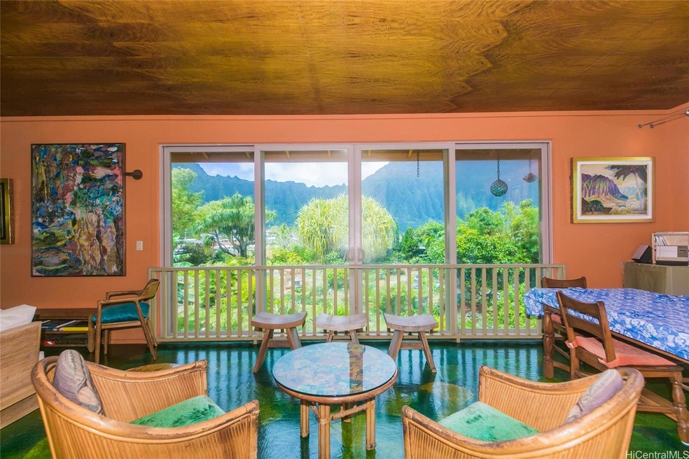 Upstairs living area looking out at the views of t