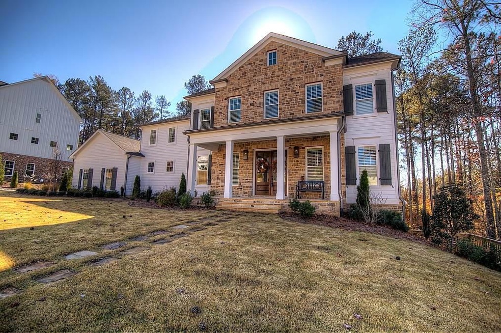 Front Exterior shows the beautiful stone work.