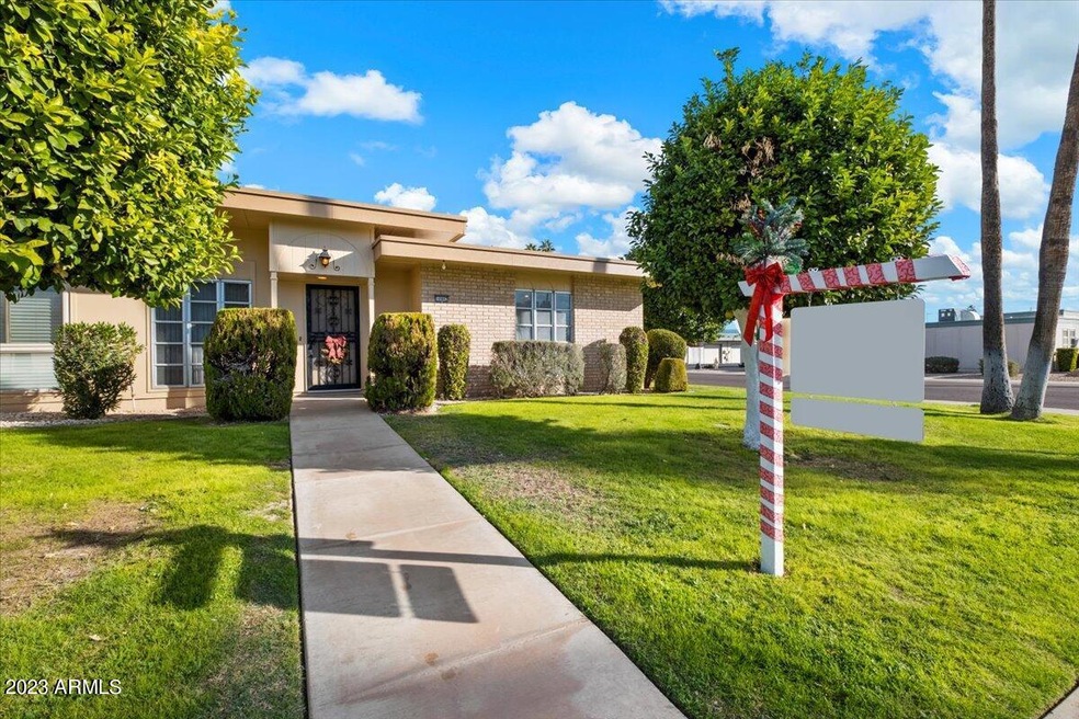 Front of home on corner lot