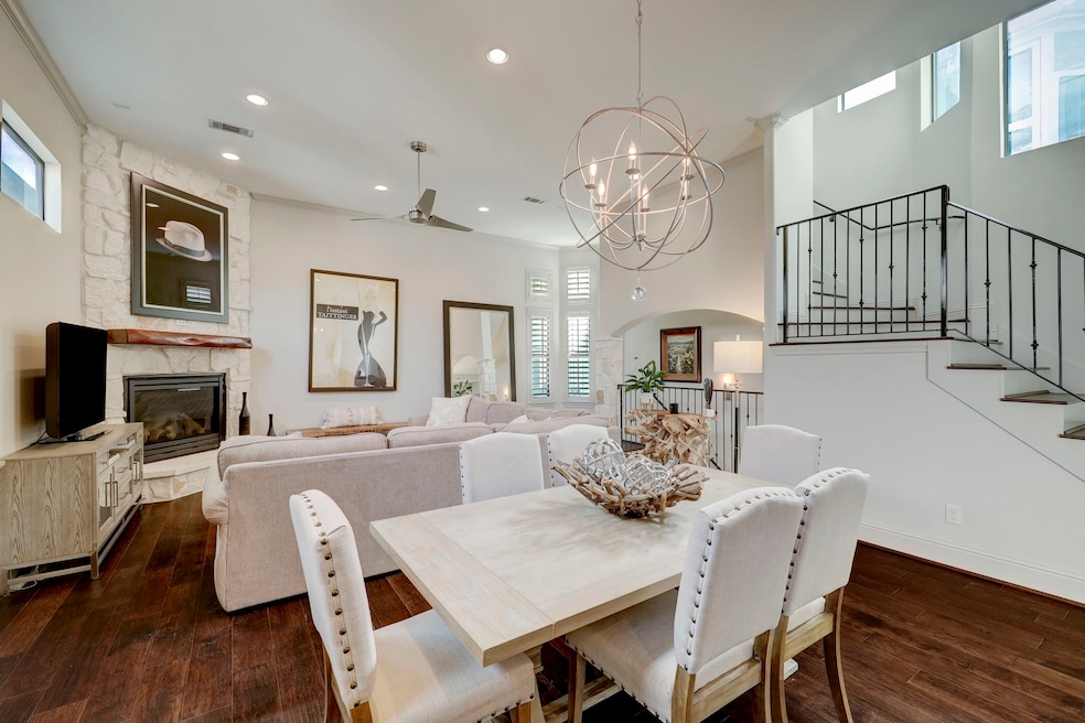 This inviting living space features an open floor