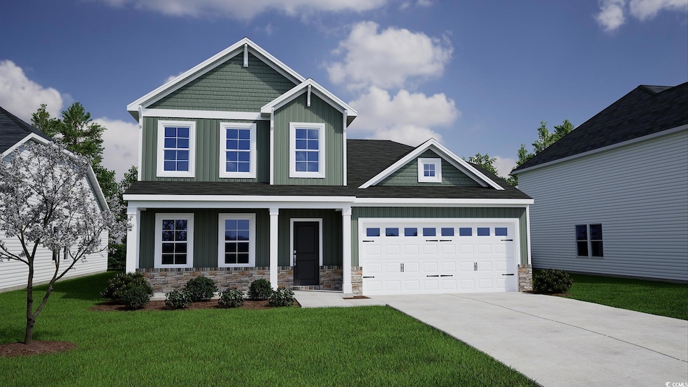 Craftsman inspired home with board and batten sidi