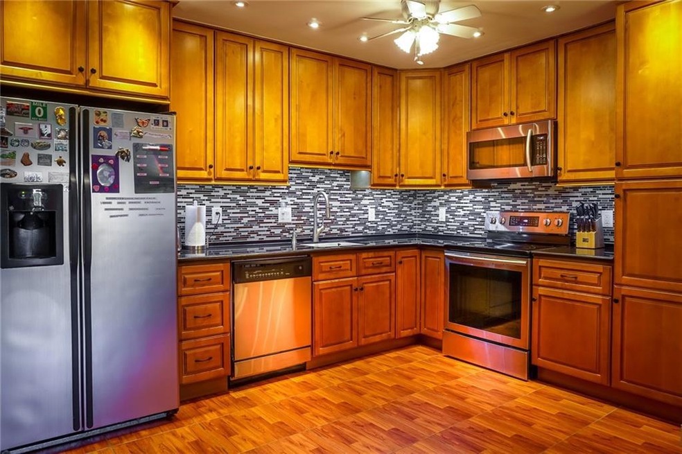 Expansive storage in this renovated kitchen