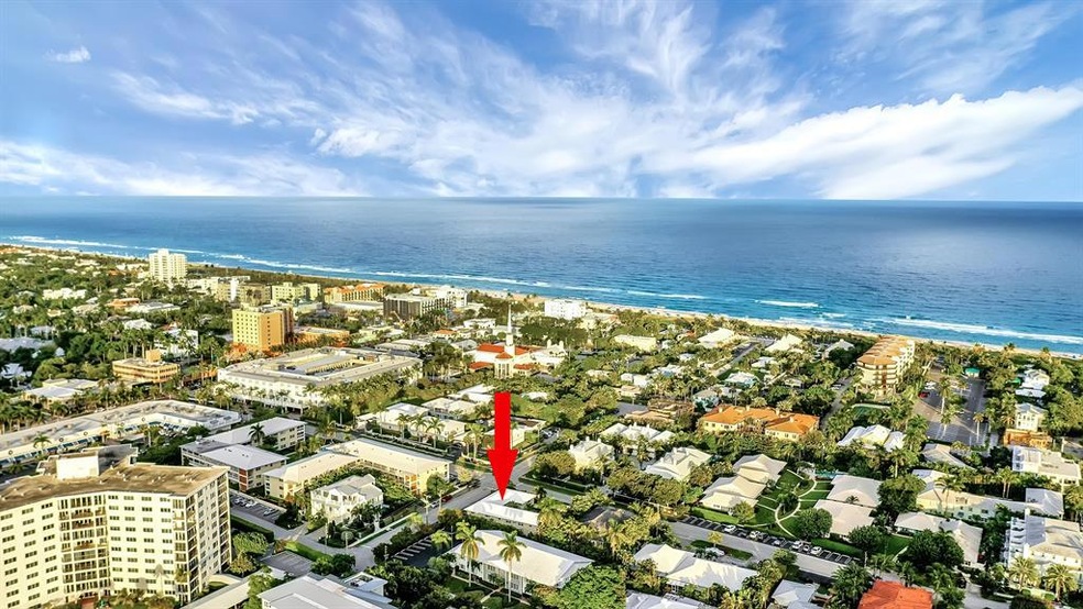 Beach view marked