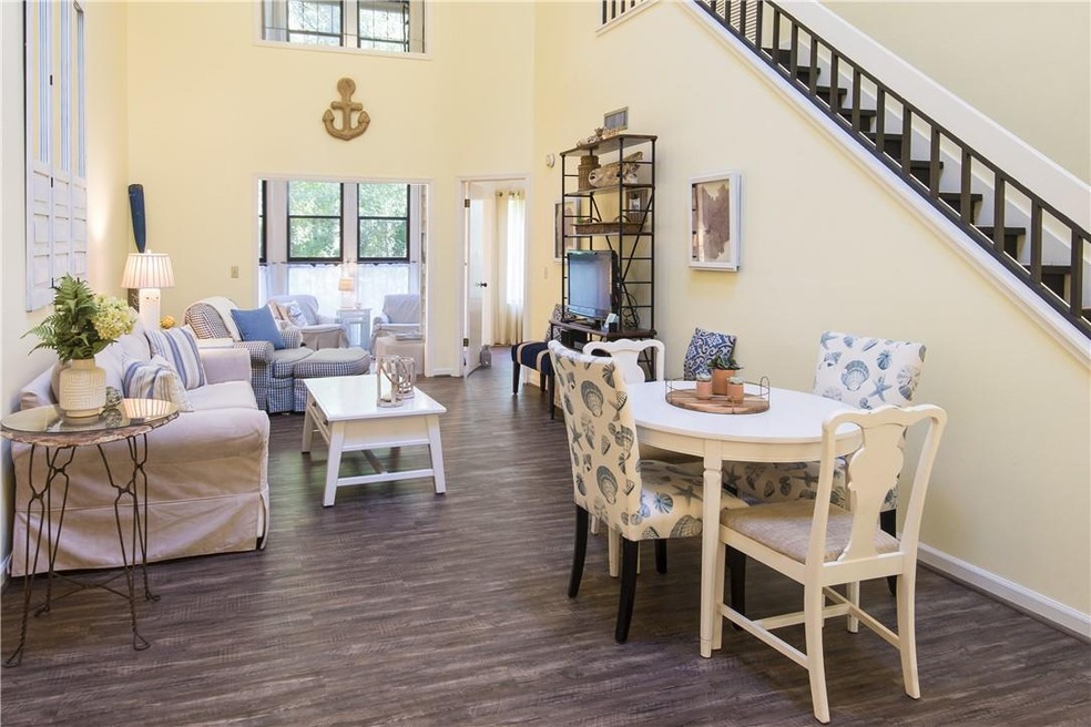Living room and dining room