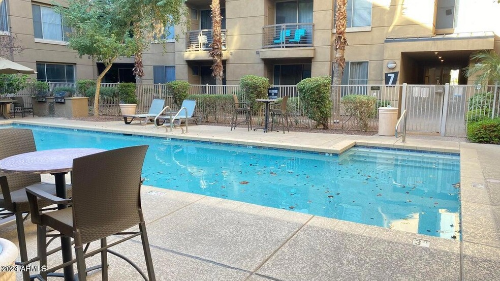 Pool outside private patio area