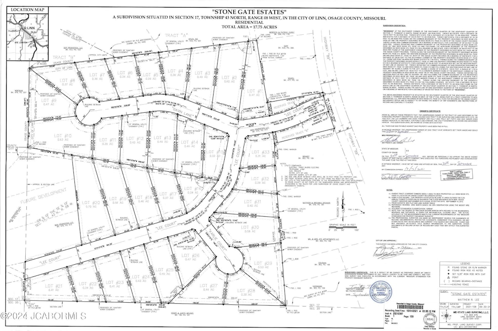 Stonegate Plat Map
