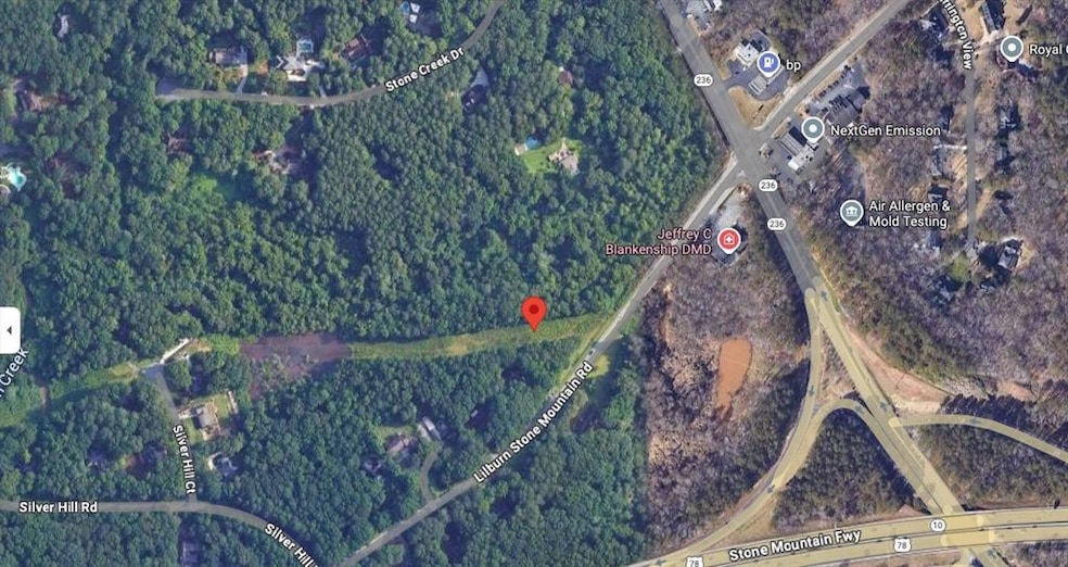 Aerial map of property and surrounding area