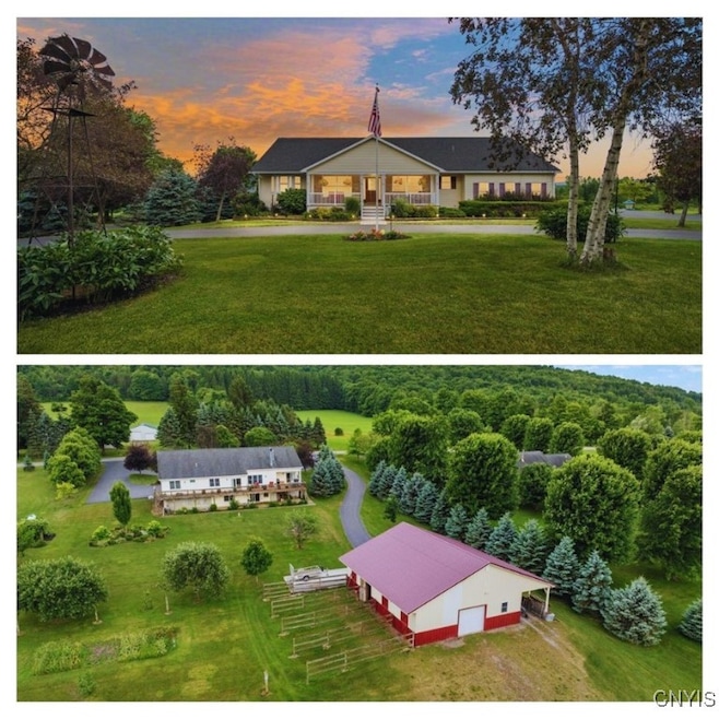 Welcome to this custom built ranch on 12+ pristine