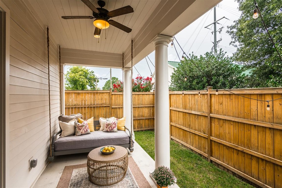 The sofa porch swing is perfect for a tall glass of sweet tea!