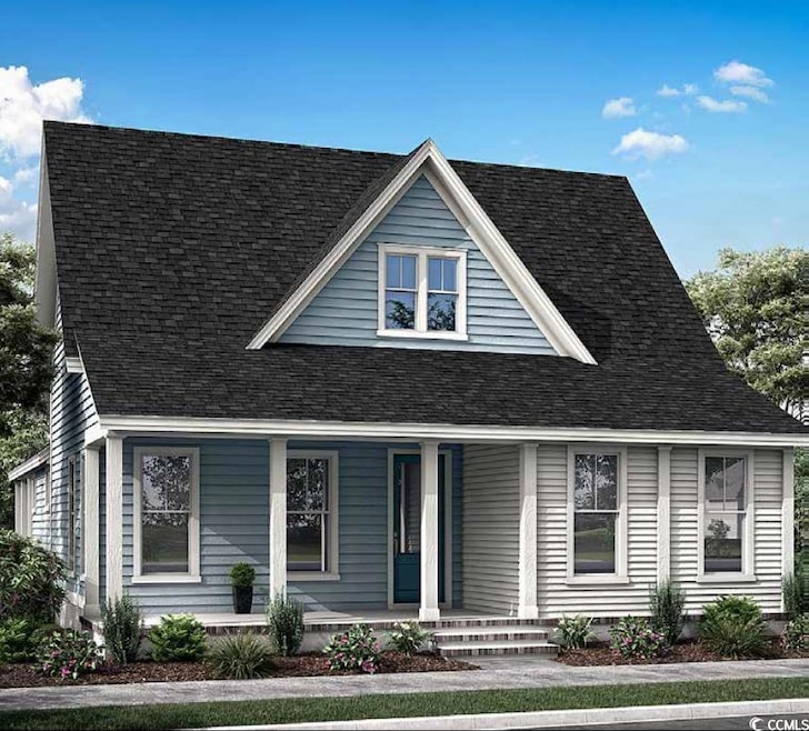 View of front of house with covered porch