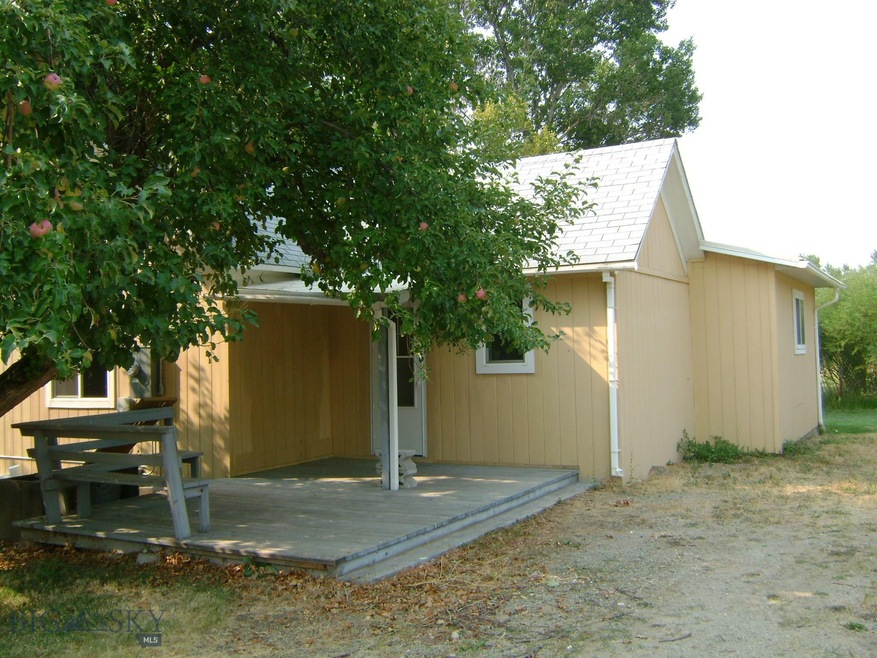 Shaded Front Entry with mature apple tree