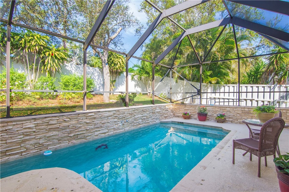 Pool with stack stone