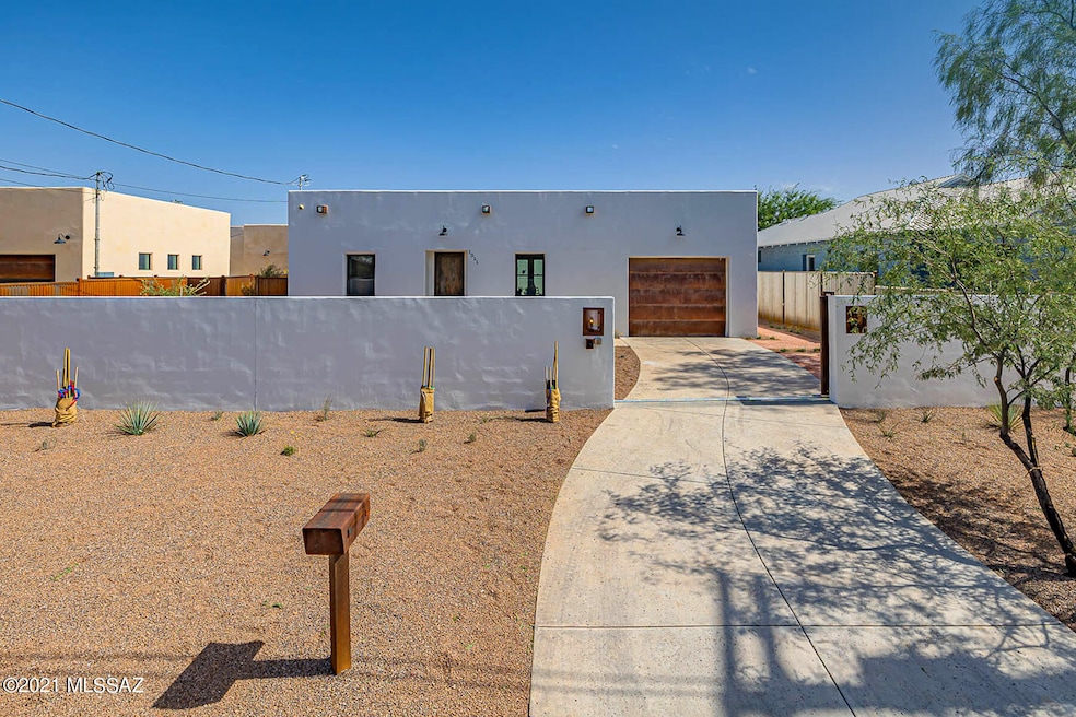 Front of House w/Rolling Security Gate