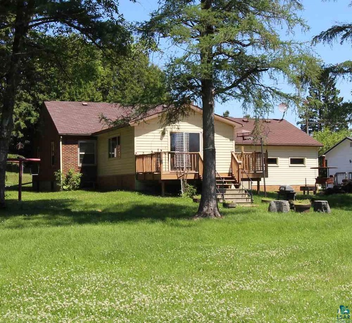 Great back yard with pond