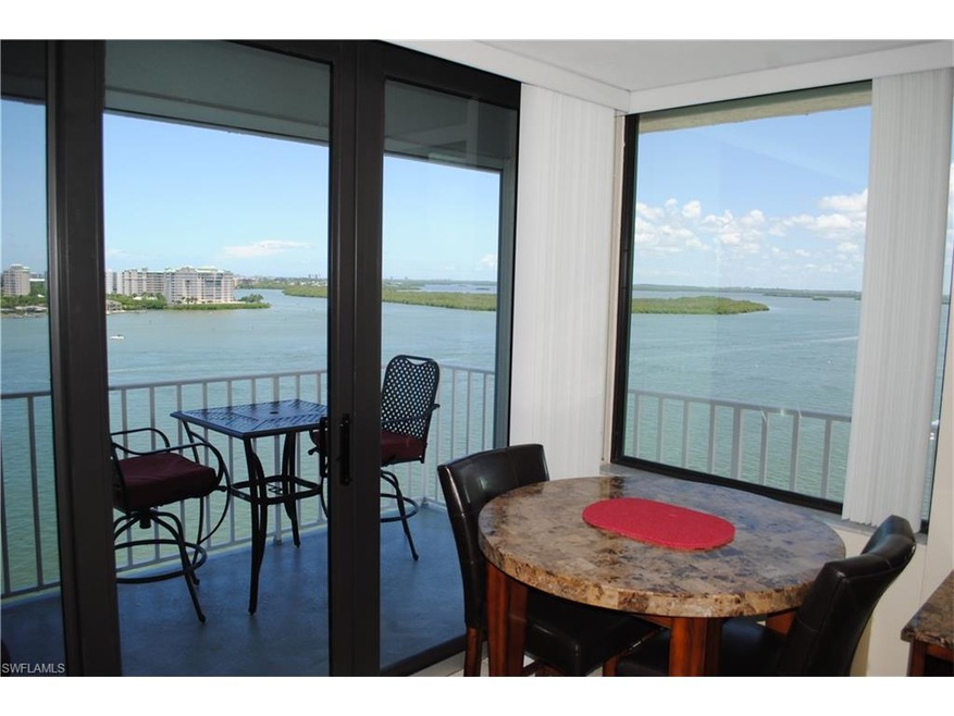 Expansive water views from living room