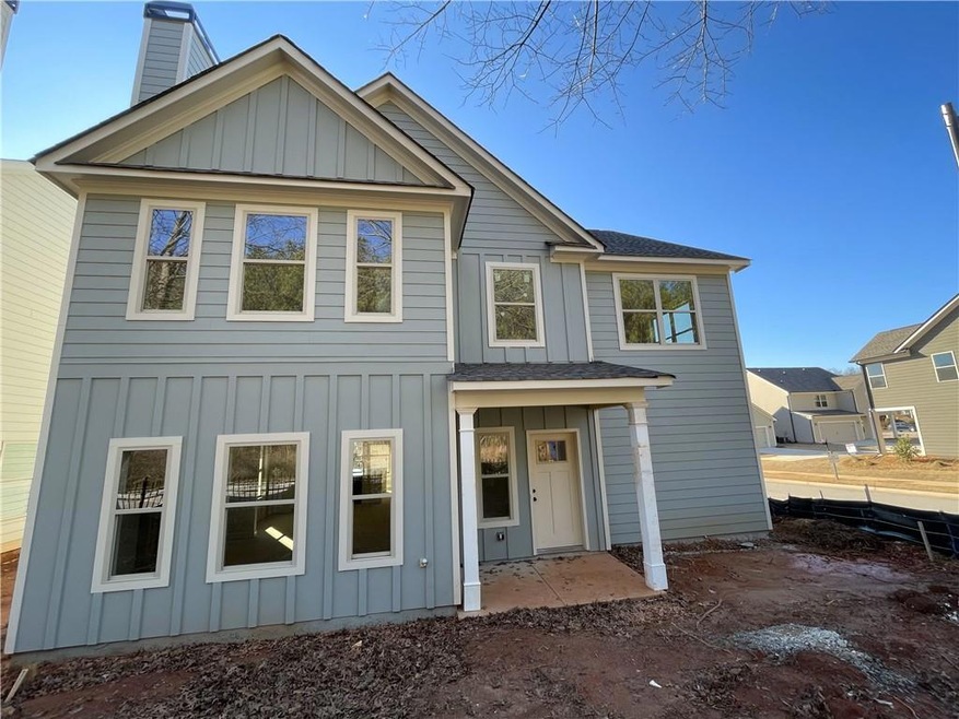 View of front of home with a patio area