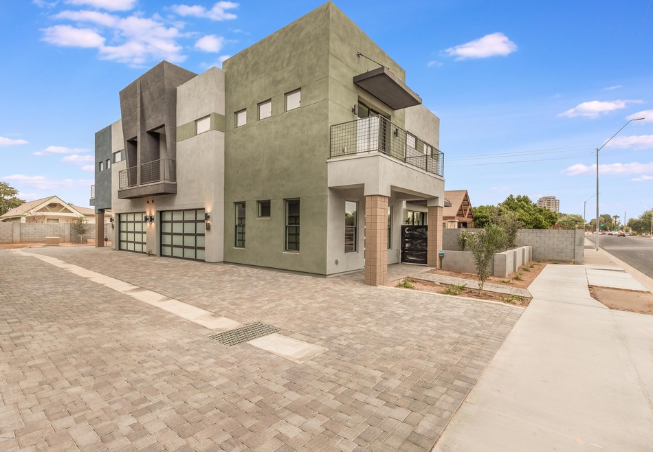 340 E Osborn Rd, brick clad driveway