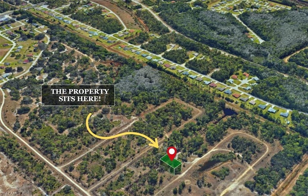 Aerial map of property and surrounding area