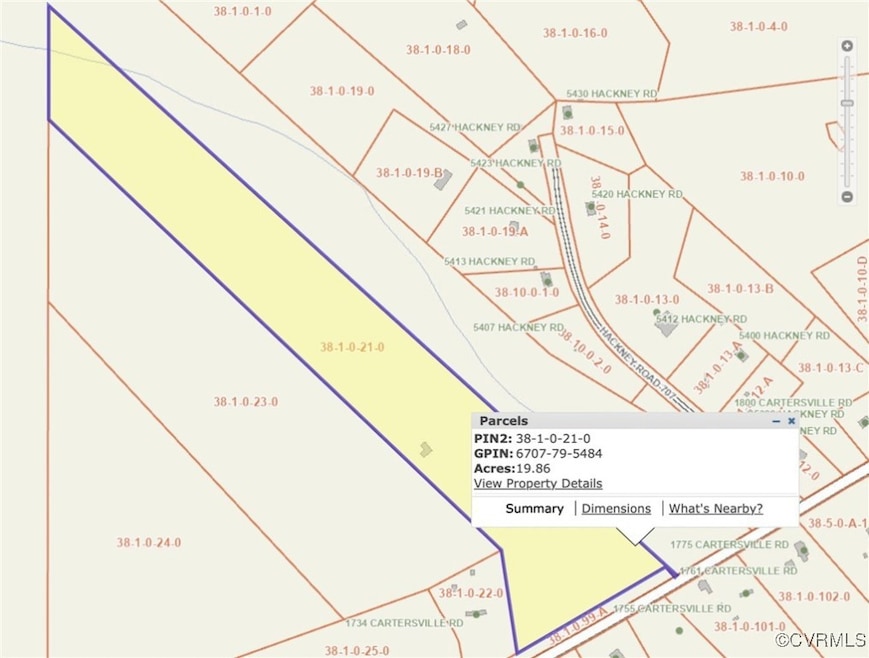 Map of parcels