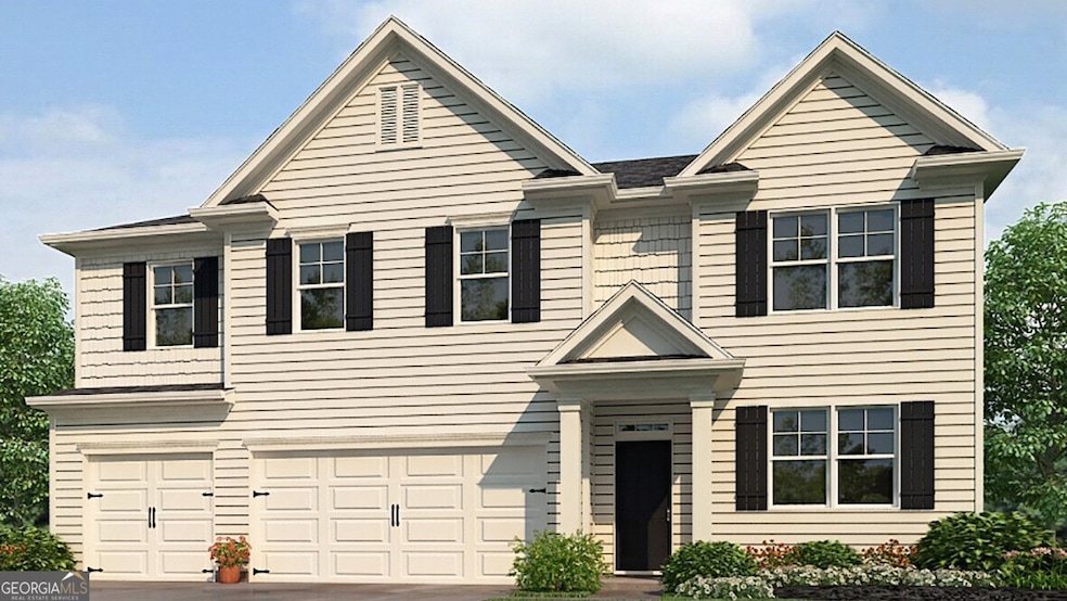 Mansfield front exterior rendering of elevation P