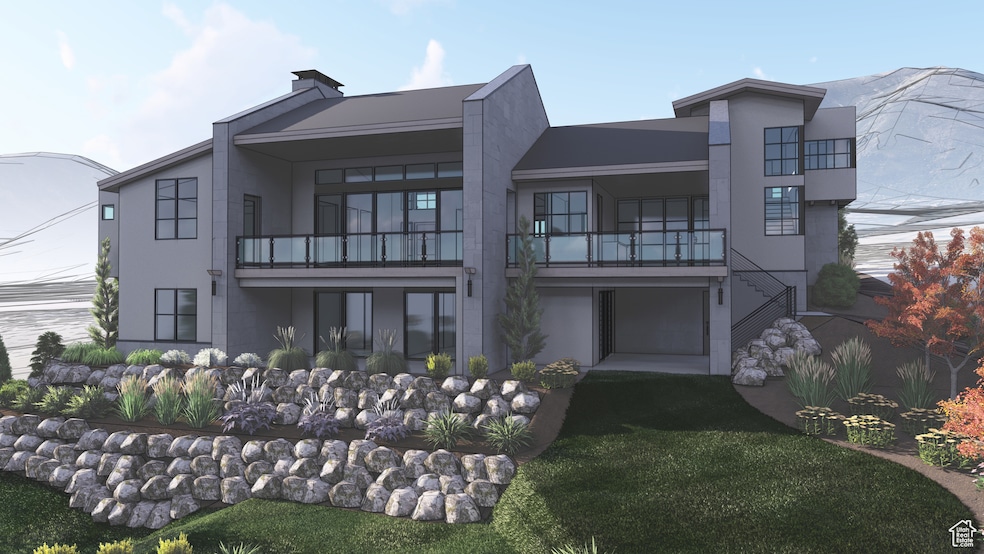 Rendering of the rear of the home
