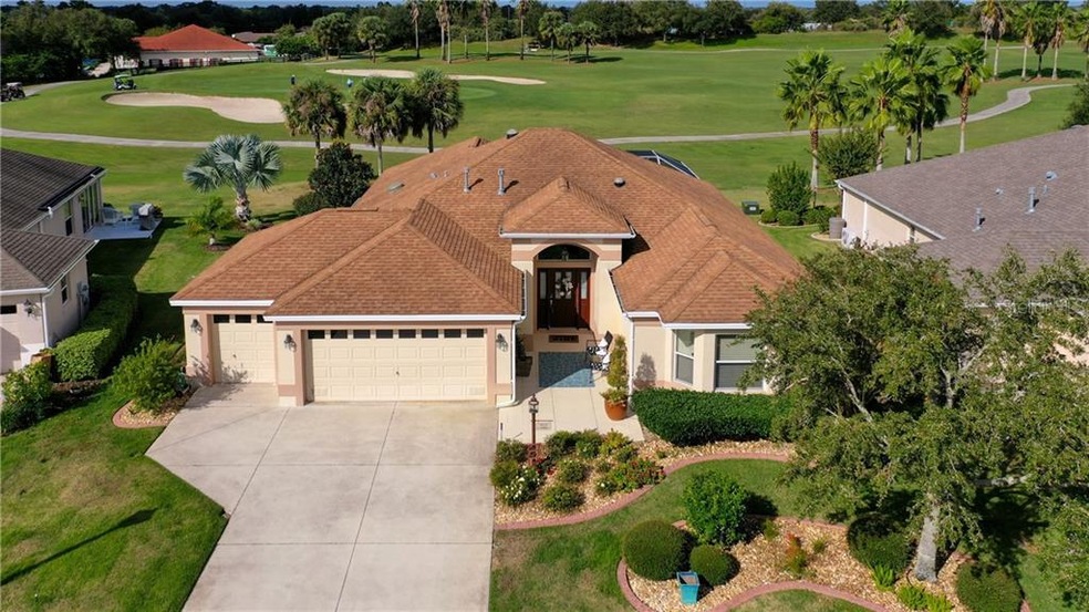Lantana floor plan with garage & golf cart garage 