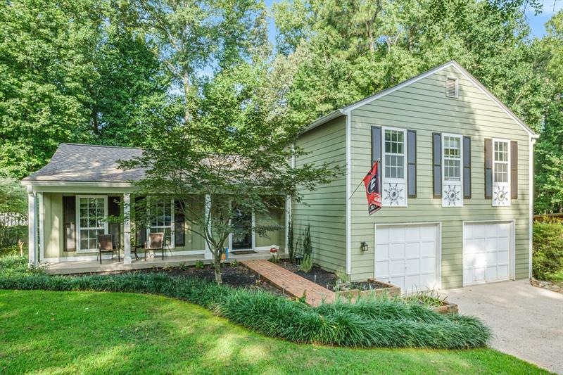 Beautiful elevation on this roomy split-level home
