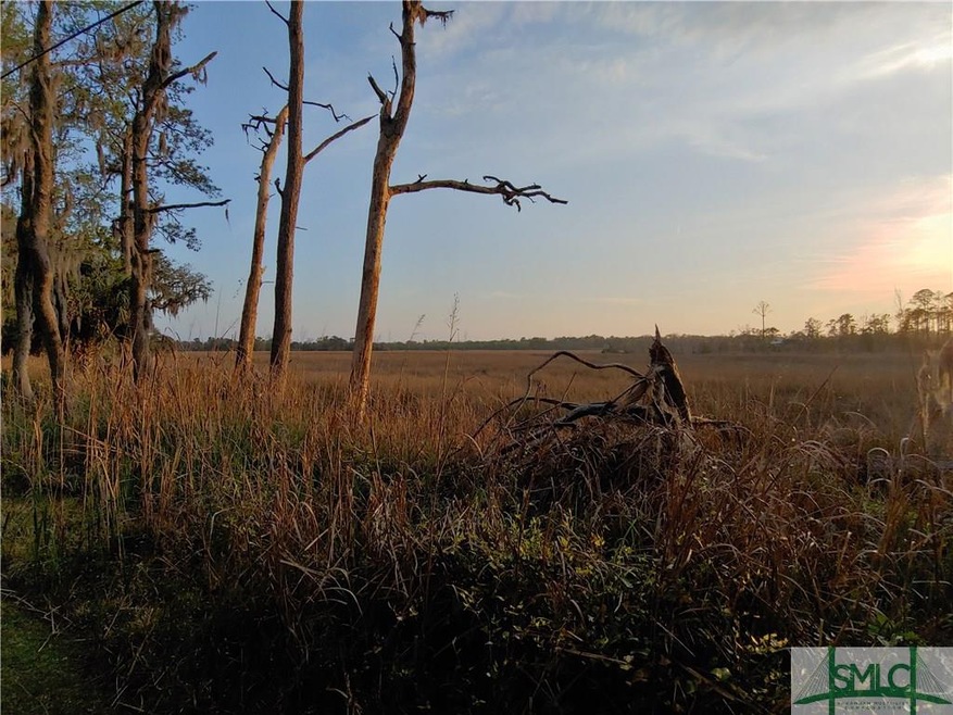 View from end of lawn out onto wide open marsh vie