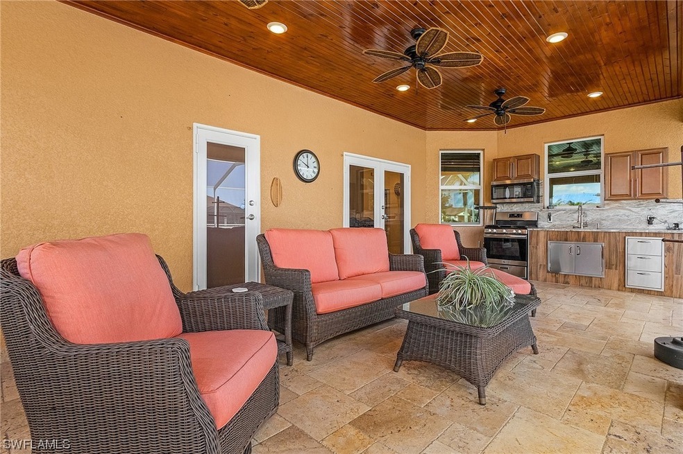 Lanai with large outdoor living, sunning and cooki