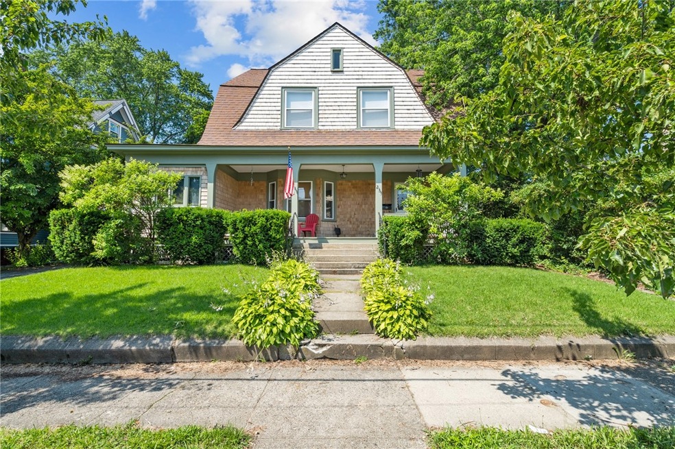 Front of house in summer