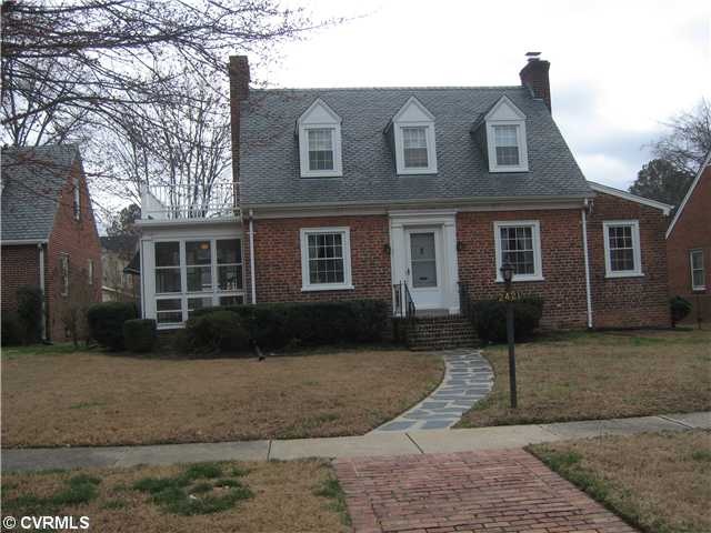Exterior Front - Brick siding, slate roof, thermal