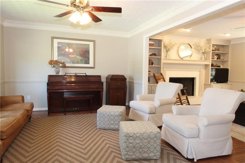 Wall opened up in family room to give an open flow. Great for entertaining.