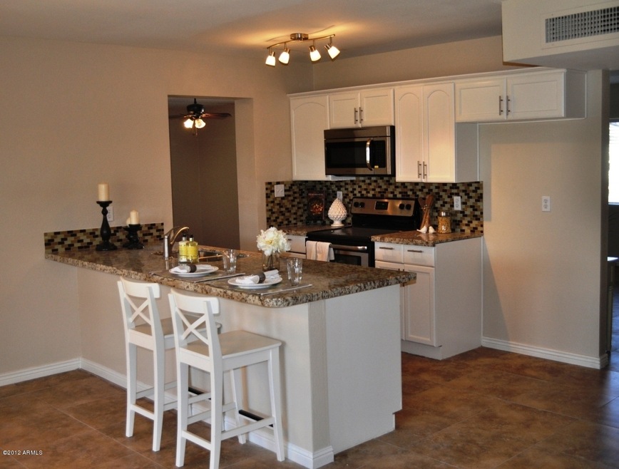 Open kitchen.