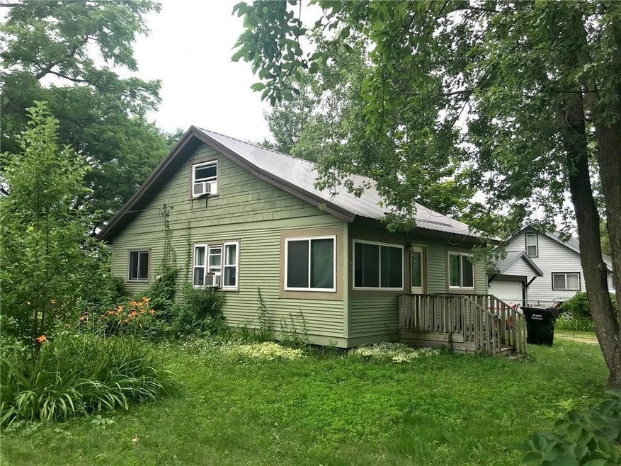 Cute 2+ bedroom / 1 remodeled bathroom South Menomonie home with a fenced backyard! Main level offers spacious front entry, living room area, remodeled bathroom, bedroom, dining room space and kitchen! Upstairs offers two nice size rooms -- one with a closet. You must walk thru one to get to the next --- thus a legal 2 BR, but easily can be used as a 3BR. New metal roof in 2014. Appliances included. Due to poor garage condition/no govt loan programs. This property is only available to see between 3PM - 8PM.