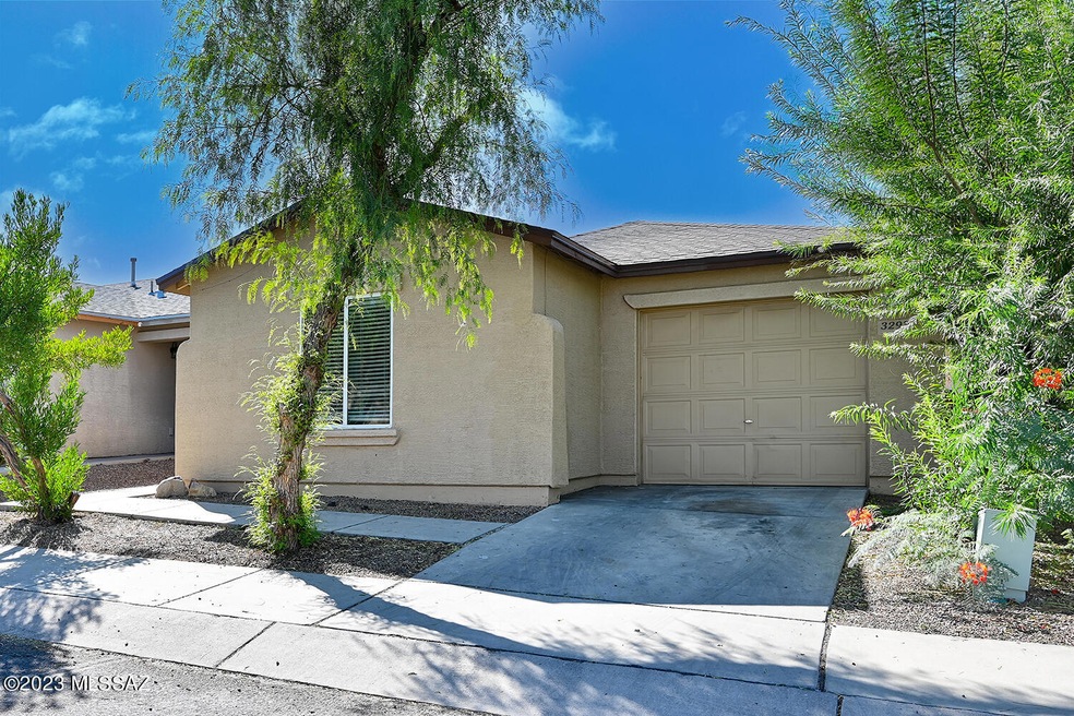 Front with garage