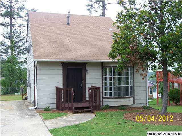 View from the street in front of the driveway
