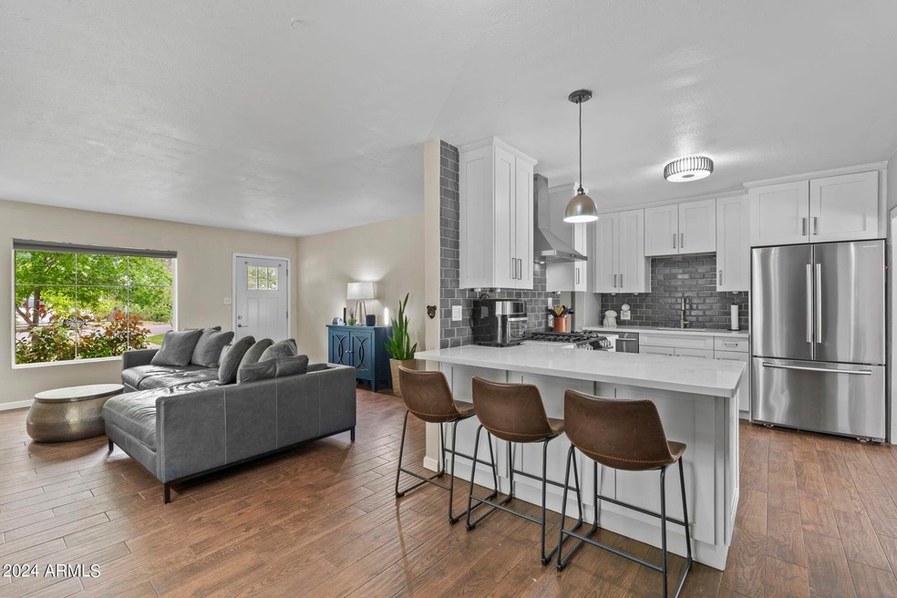 Kitchen and living room