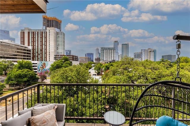 Downtown view from balcony