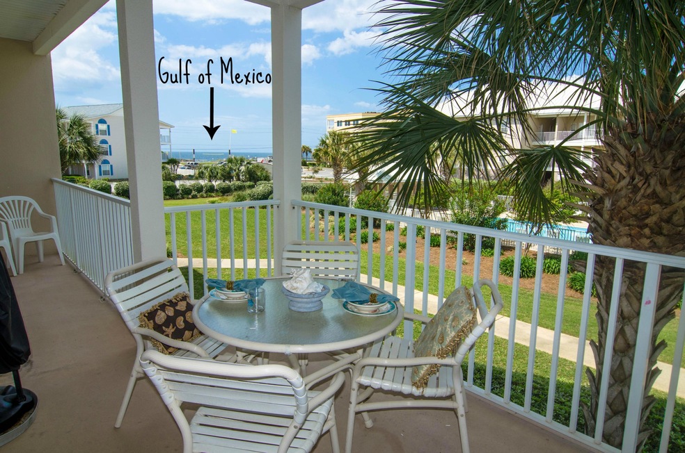 Balcony view to Gulf of Mexico and beac