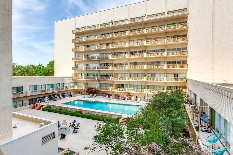 View of pool courtyard from unit 304 balcony
