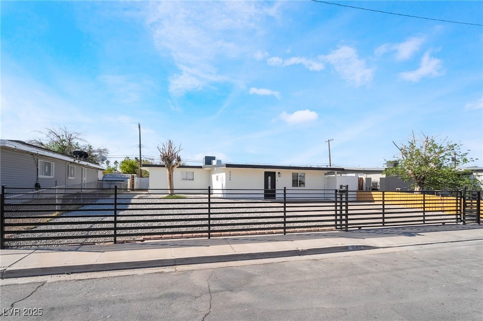 View of front of house with a fenced front yard