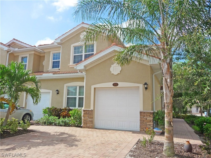 The front of the home.  Unit is an upper end unit