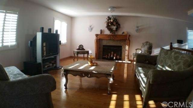 Family room with fireplace