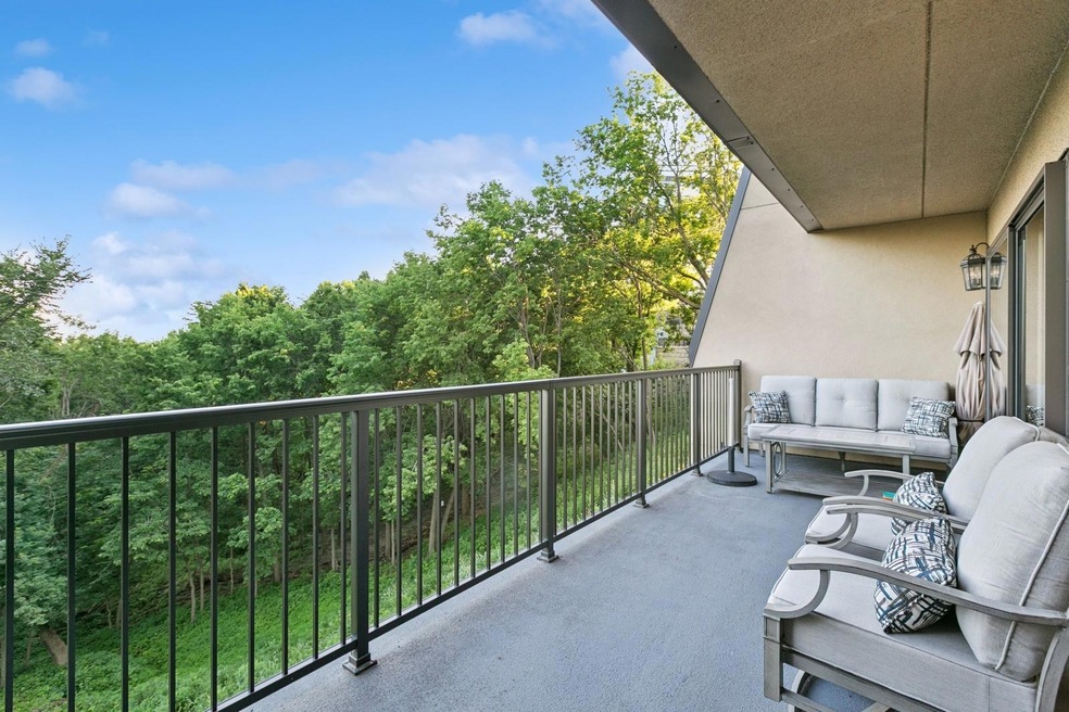 Deck that overlooks the preserves and scenic trees. Plenty of space on the deck for seating and relaxation.