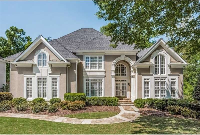 Beautiful hard-coat stucco traditional exterior. S