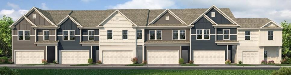 Multi unit property featuring board and batten sid